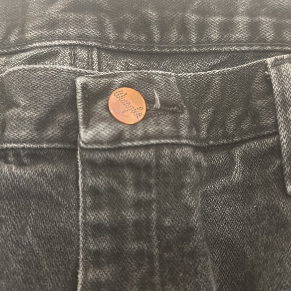 Vintage men’s wrangler black jeans size W36 L32 fits more like size W32 - Picture 4 of 5